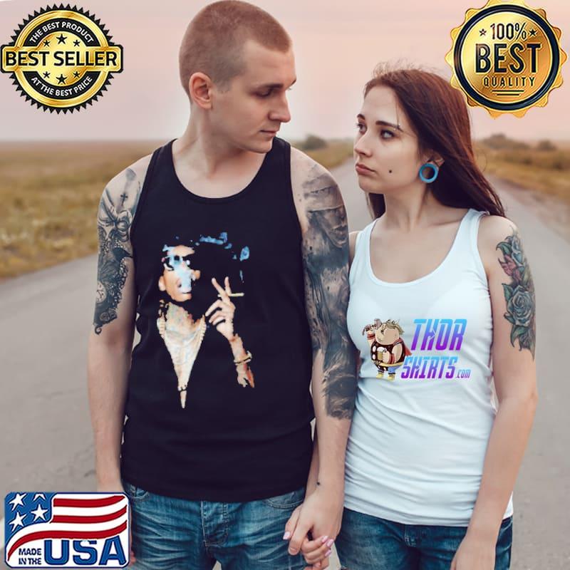 Wiz Khalifa Portrait Smoking Shirt Tank Top