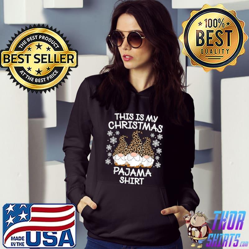 Xmas Leopard Gnome Men Women This Is My Christmas Pajama T-Shirt