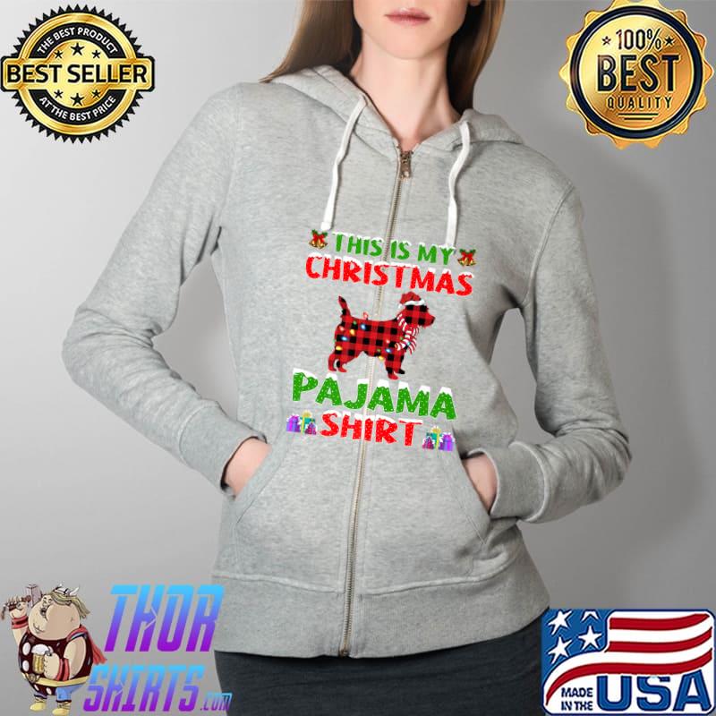 Xmas Santa This Is My Cairn Terrier Christmas Pajama Premium T-Shirt Full Zip Hooded