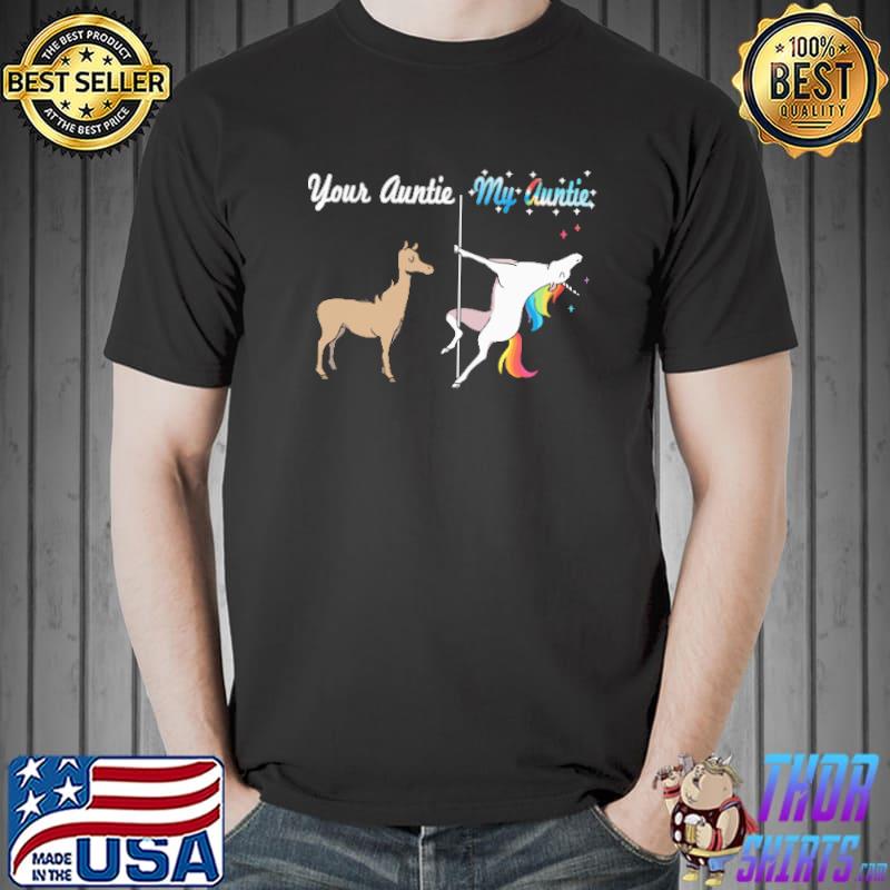 Your Auntie My Auntie Horse And Fabulous Unicorn Shirt Unisex