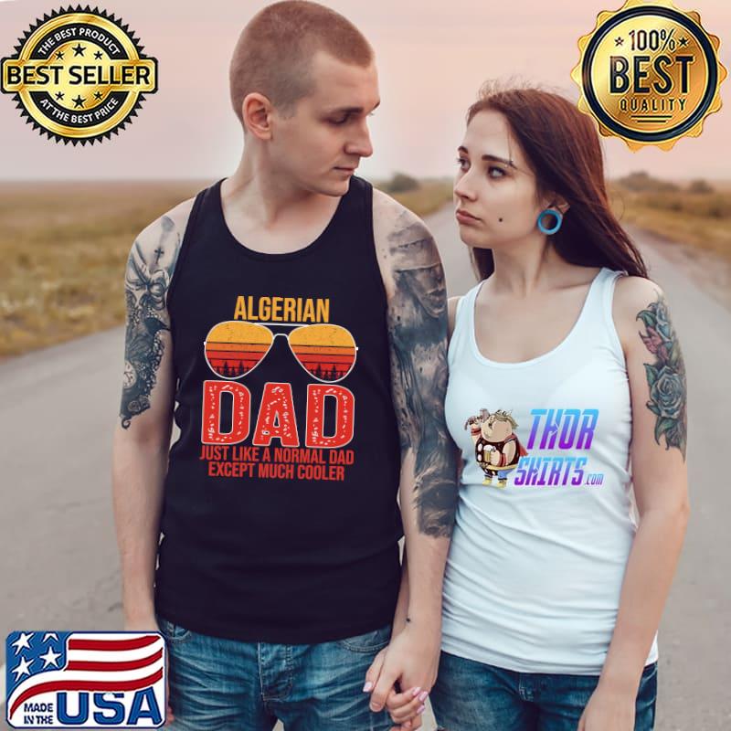 Algerian Dad Retro Sunglasses Algeria Father's Day T-Shirt Tank Top