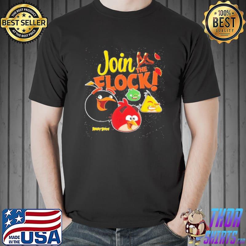 Angry Birds T-Shirts, Angry Birds The Flock Black