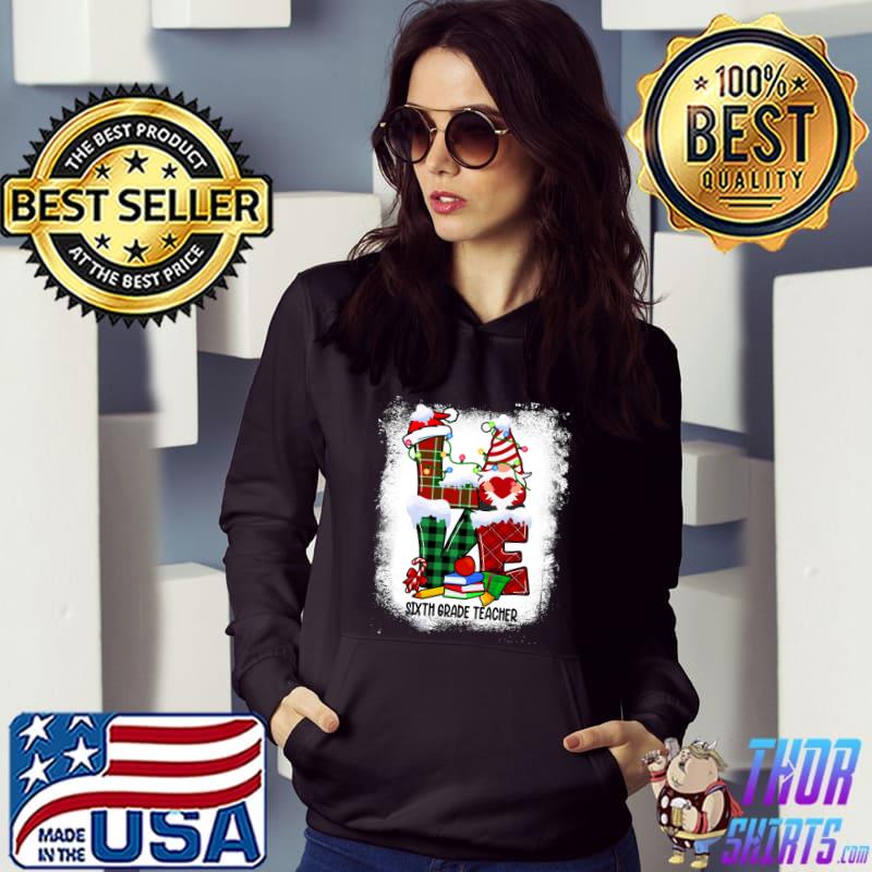 Awesome Love 6th Grade Christmas Snowman Teacher Students Xmas T-Shirt