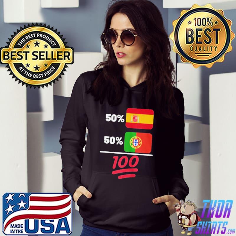 Best Portuguese plus spaniard mix flag heritage shirt