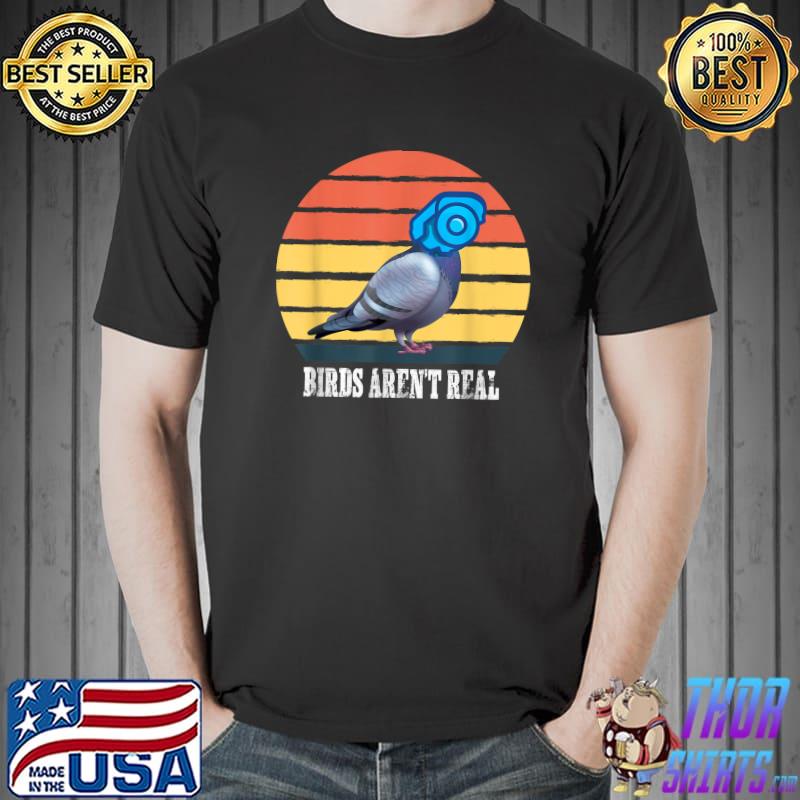 Birds Are not Real Retro Funny Bird watching Spies T-Shirt Unisex
