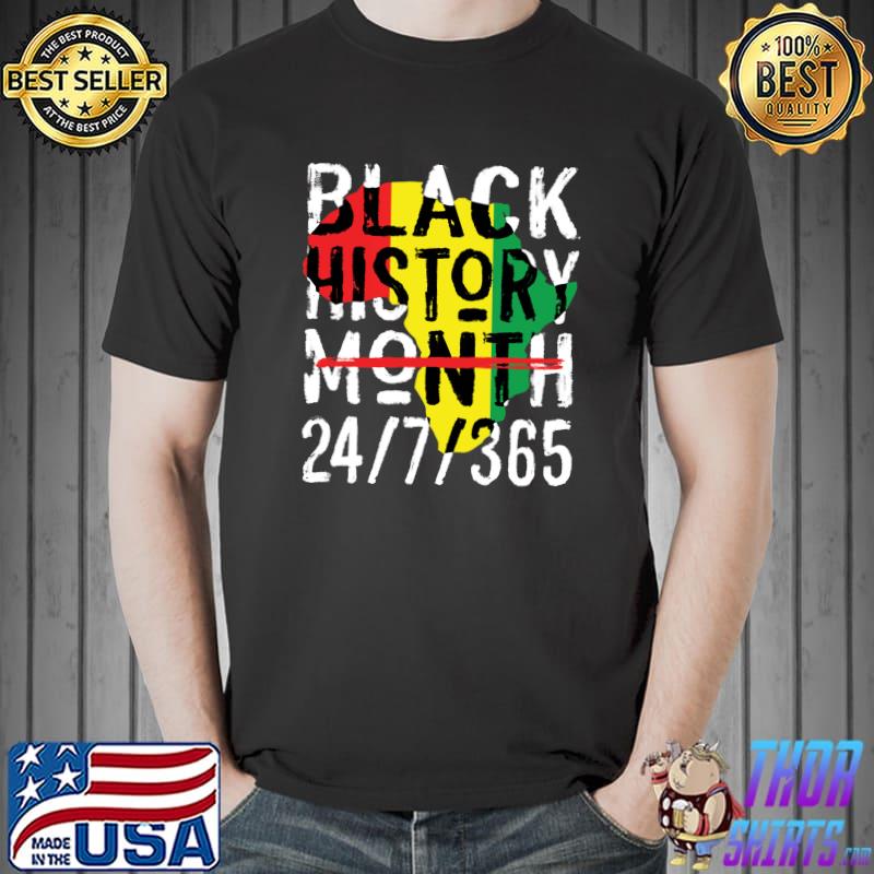 Black History Month 247365 Africa Map Melanin 2022 T-Shirt Unisex