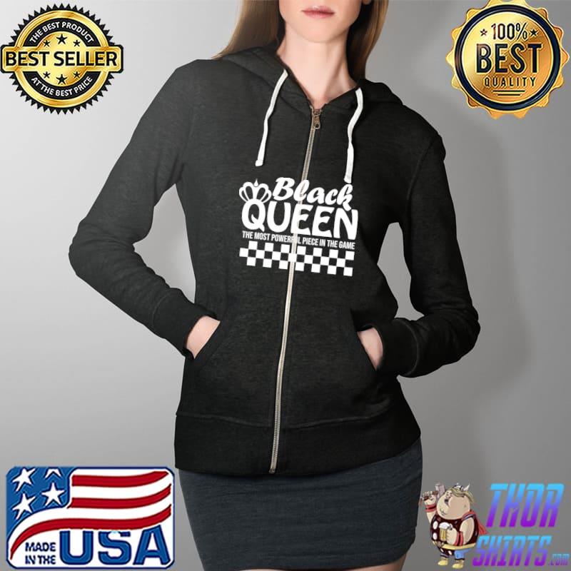 Black Queen The Most Powerful Piece African American T-Shirt Full Zip Hooded