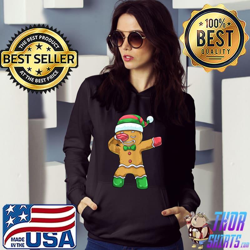 Dabbing Gingerbread Christmas Santa Boys Kids Xmas Cookie T-Shirt