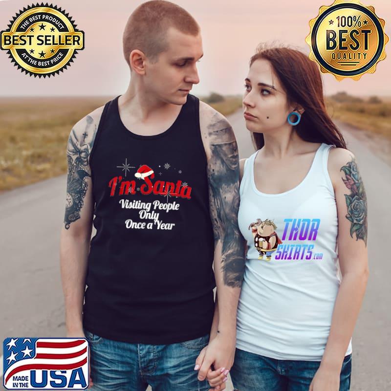 Funny Introvert like Santa, sarcastic Anti Christmas Apparel Xmas T-Shirt Tank Top