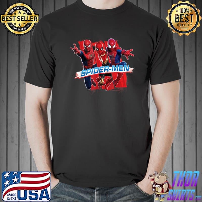 Funny Marvel Spider-Man No Way Home Spider-Men Trio T-Shirt Unisex