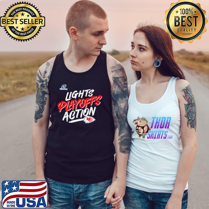Kansas city Chiefs 2021 NFL playoffs bound lights action Tank Top