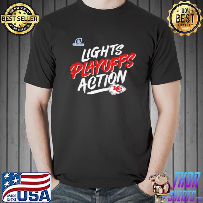 Kansas city Chiefs 2021 NFL playoffs bound lights action Unisex