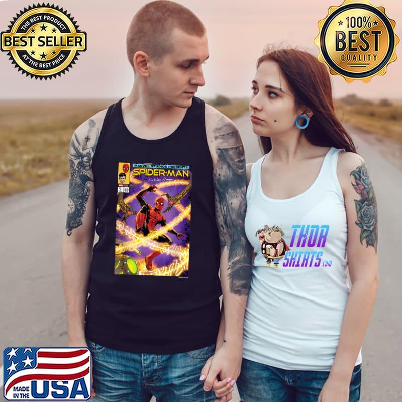 Marvel Spider-Man No Way Home Battle Comic Cover T-Shirt Tank Top