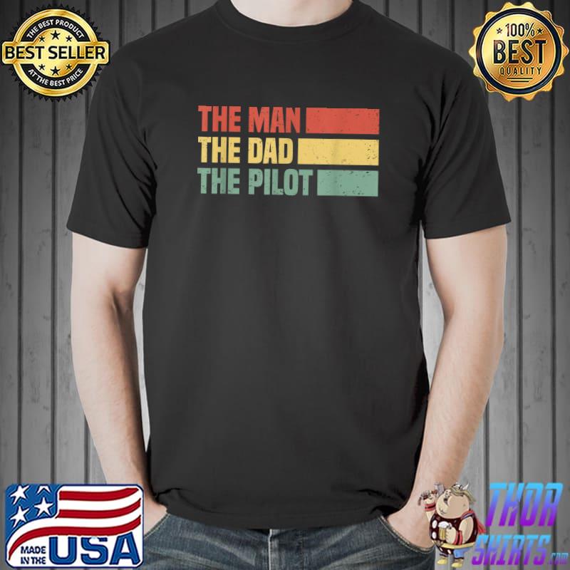 Mens Flying airplane captain - aviator flight line airplane T-Shirt Unisex