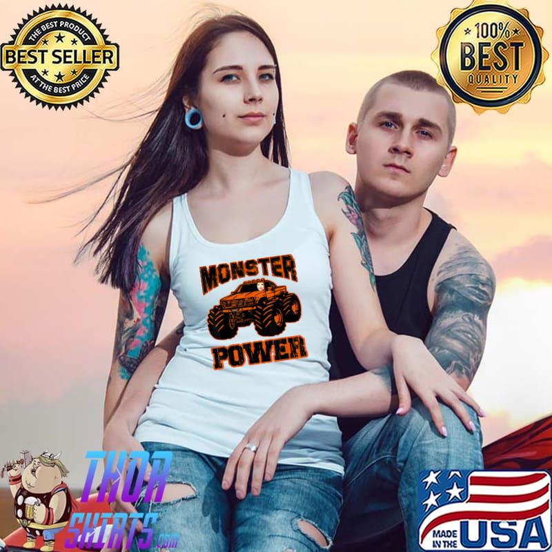Monster Power Boy In Monster Truck T-Shirt Tank Top