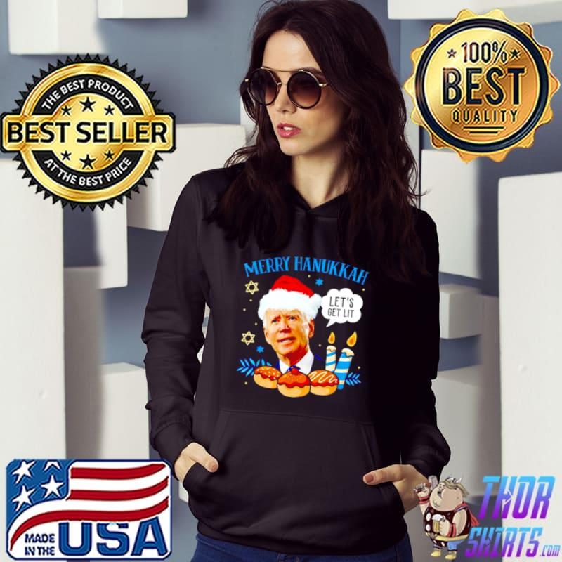 Nice Nice biden Merry Hanukkah let’s get lit Christmas sweater