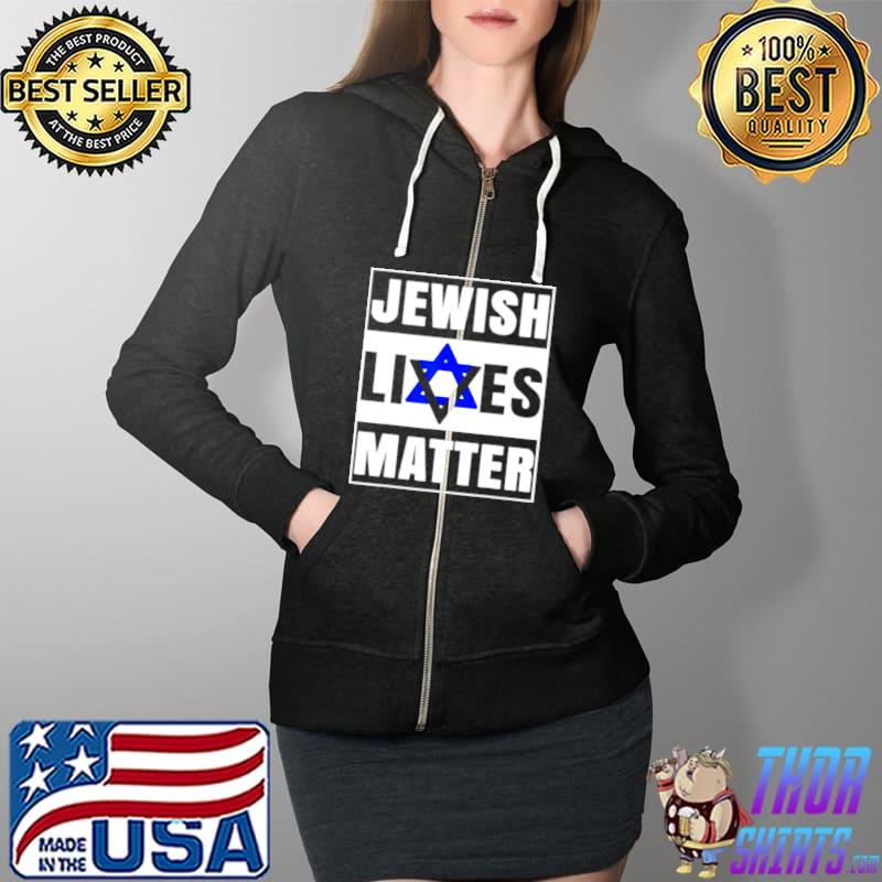 Nice Raised Fist Jewish Lives Matter Full Zip Hooded