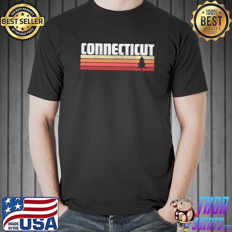 Official Connecticut Retro Style Shirt Vintage 70s 80s 90s Home T- Unisex