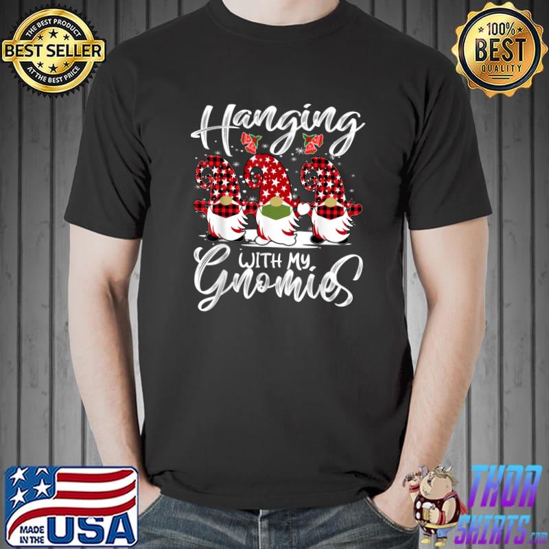 Official Hanging With My Gnomies Buffalo Plaid Xmas Family Matching T-Shirt Unisex
