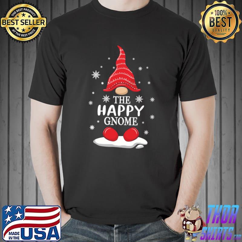 Original The Happy Gnome Matching Family Christmas Pajamas T-Shirt Unisex