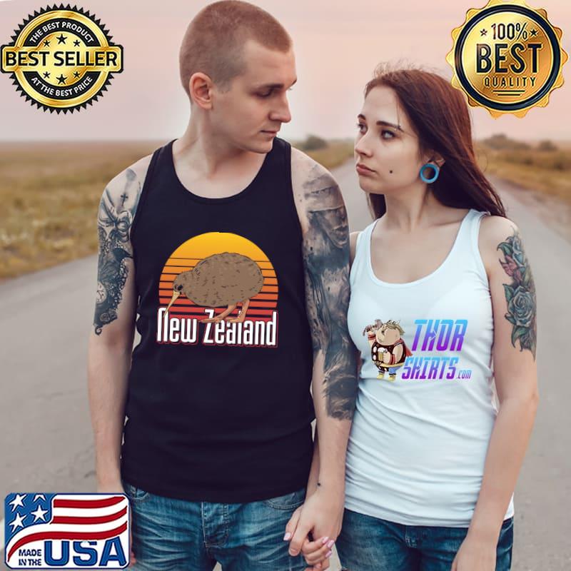 Retro Kiwi Bird NZ Fern New Zealand T-Shirt Tank Top