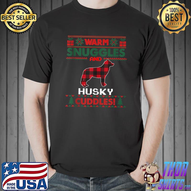 Siberian Husky Christmas Pajama Shirt Ugly Christmas Sweater T- Unisex