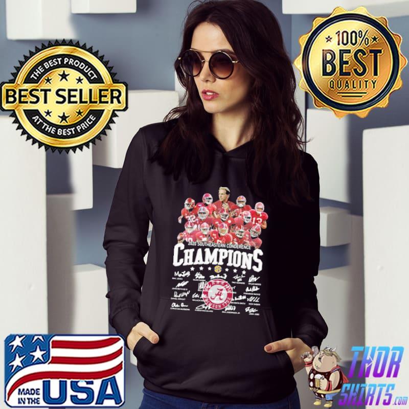 So Alabama Crimson Tide 2020 Southeastern Conference Champions Player Names Signatures Shirt