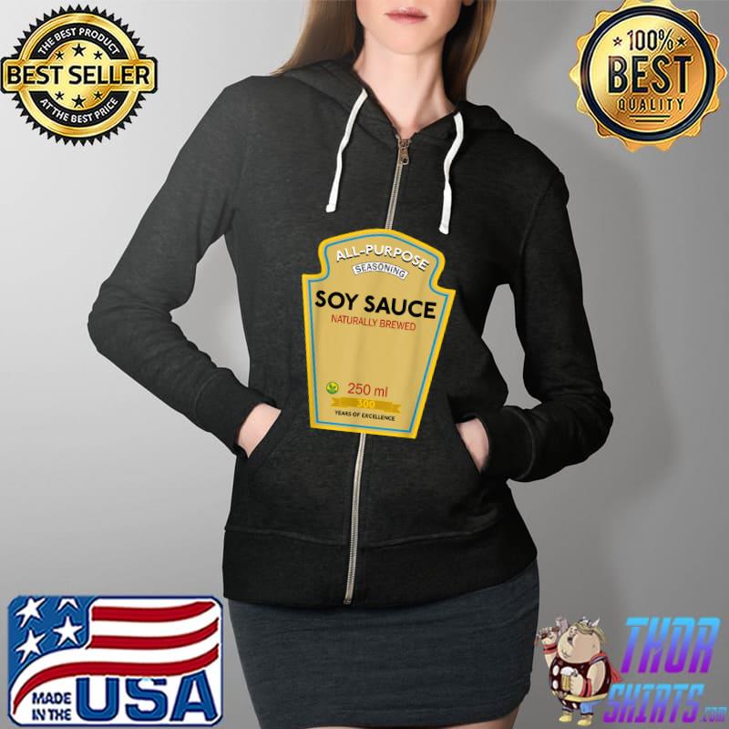 Soy Sauce Funny Costume vegan T Shirt Full Zip Hooded