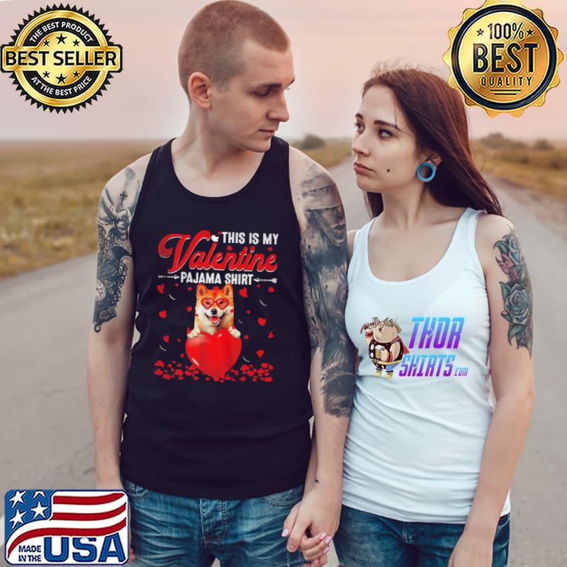 This is my Valentine pajama shiba inu dog Tank Top