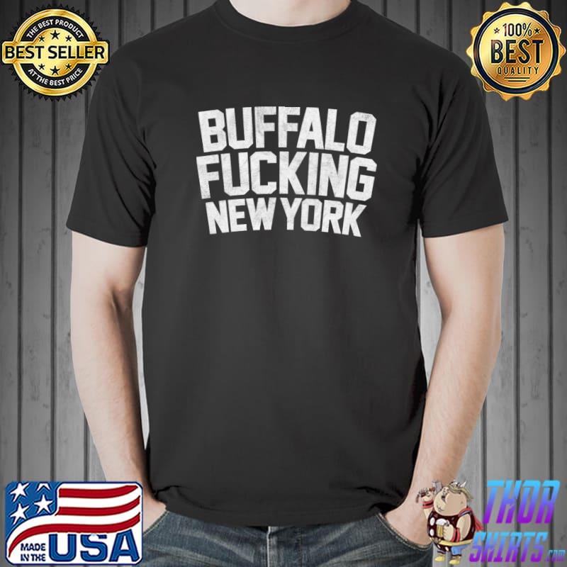 Top BUFFALO FUCKING NEW YORK - Bflo City 716 NY retro distressed T- Unisex