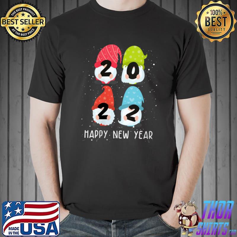Top Happy New Year 2022 Nordic Gnomes Lover New Year’s Eve Party T-Shirt Unisex