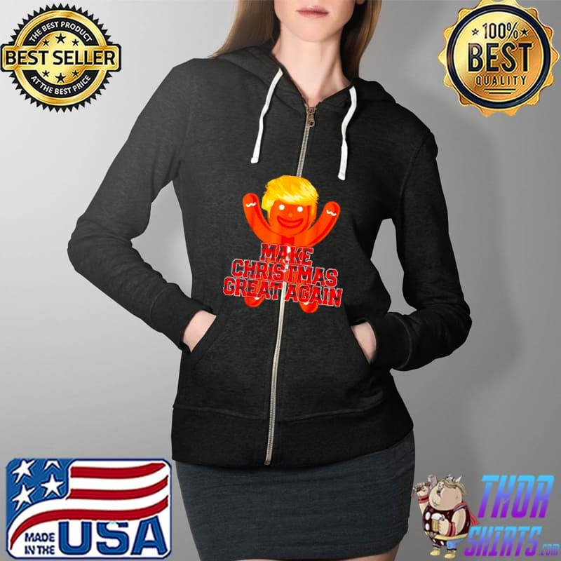 Top Nice gingerbread Trump make Christmas great again Full Zip Hooded