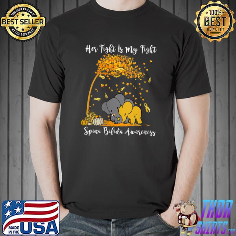 Top Ph Her Fight Is My Fight Spina Bifida Awareness Costume T-Shirt Unisex