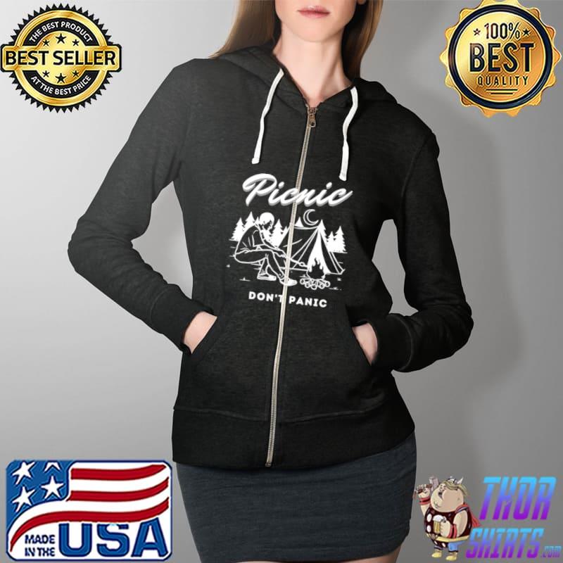 Top Picnic dont panic camping Full Zip Hooded