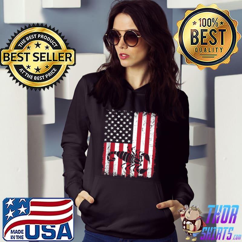 Vintage Scorpion American Flag Animals Lover Zookeeper T-shirt