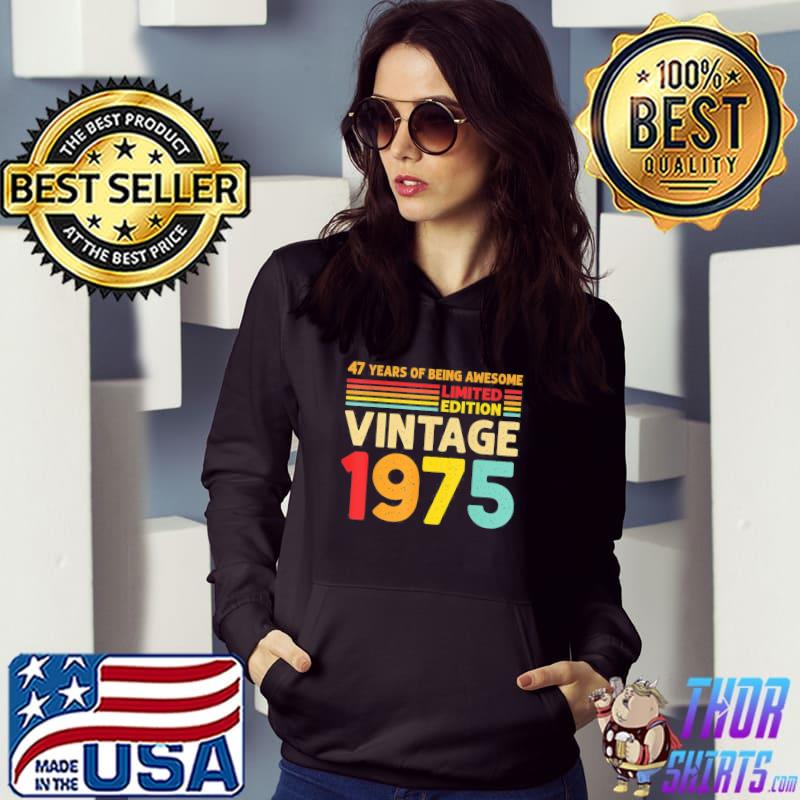 47 Years Of Being Awesome Limited Edition Vintage 1975 T-Shirt