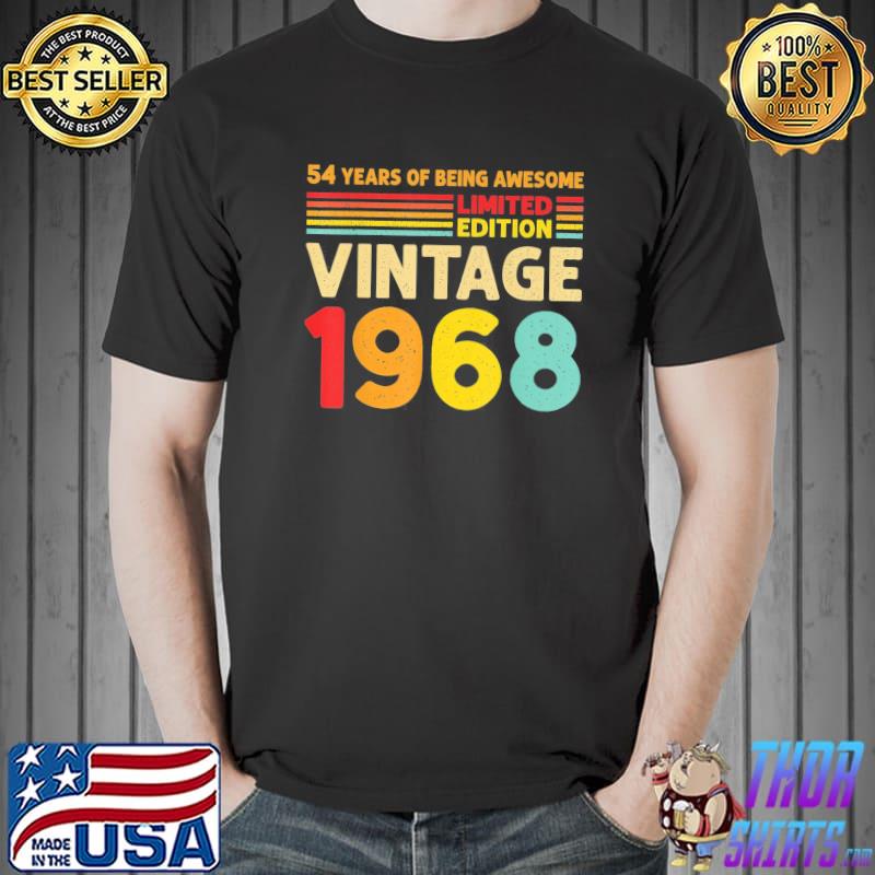 54 Years Of Being Awesome Limited Edition Vintage 1968 T-Shirt Unisex