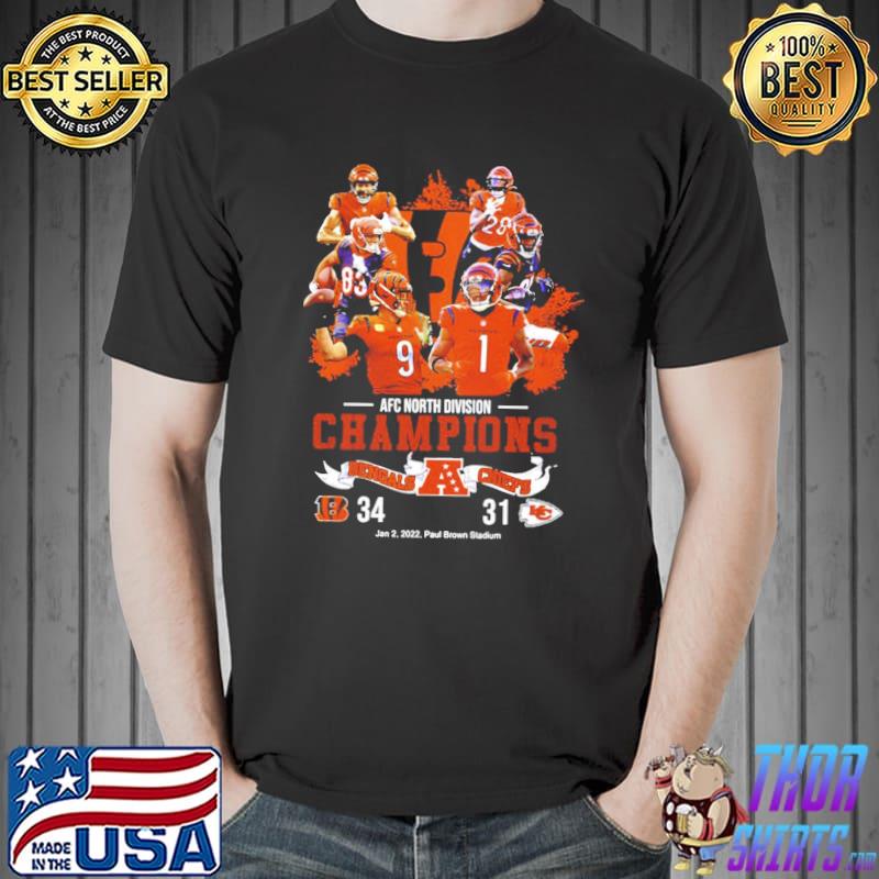 Afc North Division Champions Bengals Vs Chiefs Unisex T-Shirt - Teeruto