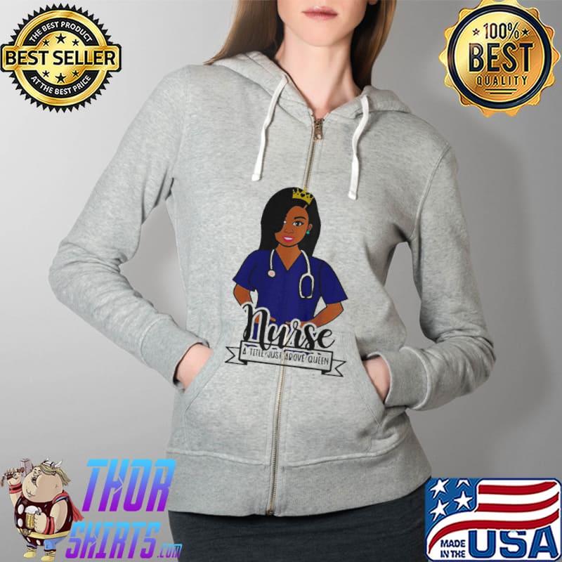 African American nurse queen black woman caregiver raglan baseball Full Zip Hooded