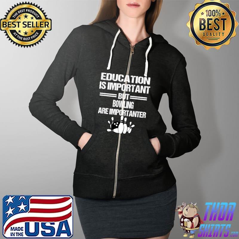 Awesome Bowling Pins Education Humor Sarcastic Christmas T- Full Zip Hooded