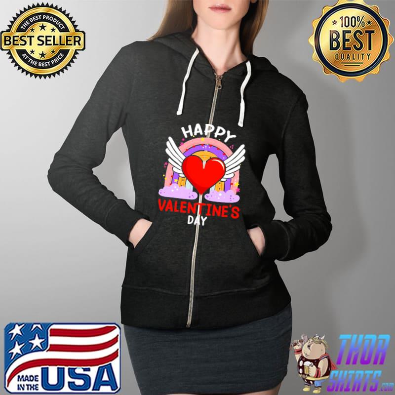 Awesome Happy Valentine’s Day Unique Graphic For Gift Your Loving One Shirt Full Zip Hooded
