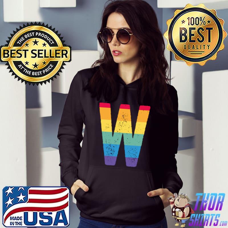 Awesome Letter W Capital Alphabet Monogram Initial Rainbow Letter