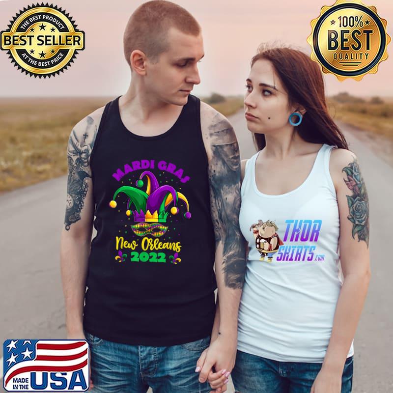 Awesome Mardi Gras New Orleans Jester Hat Mask T-Shirt Tank Top