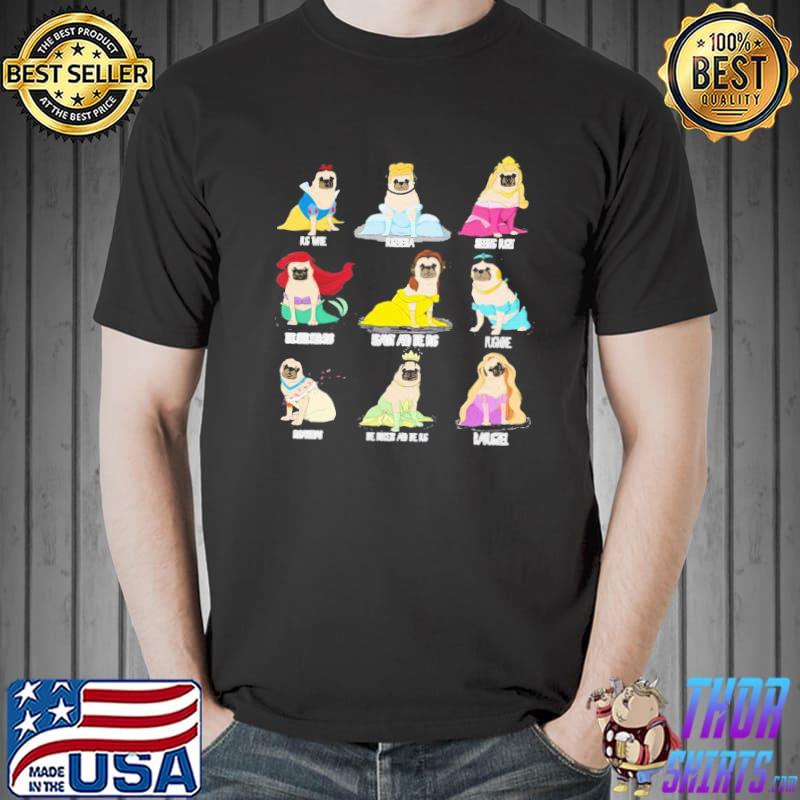 Awesome Pug Princesses Disney Unisex T-Shirt Unisex