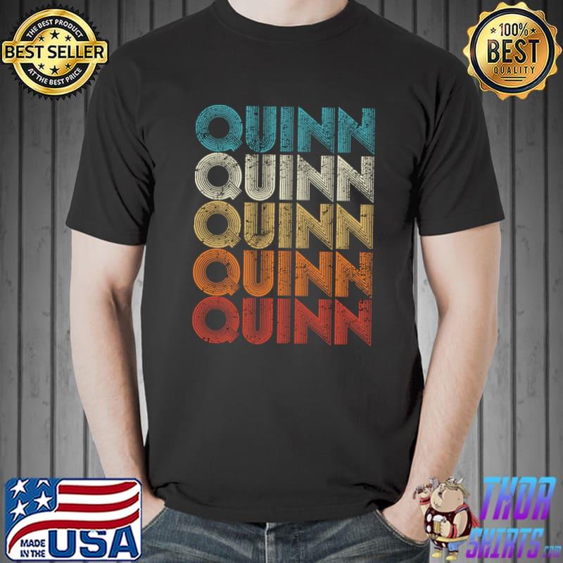 Awesome Quinn First Given Name Pride Retro Personalized T-Shirt Unisex