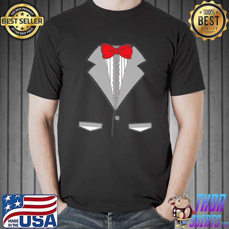 Awesome RETRO TUXEDO tux fake bowtie sarcasm clever Shirt Unisex