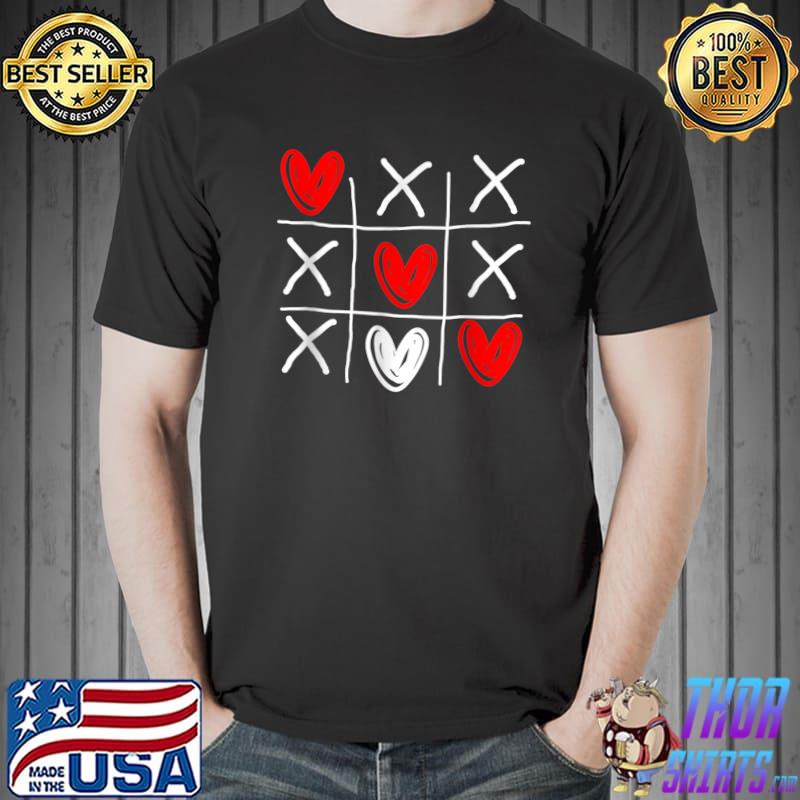 Best Cute Tic-Tac-Toe Hearts Valentines Day T-Shirt Unisex