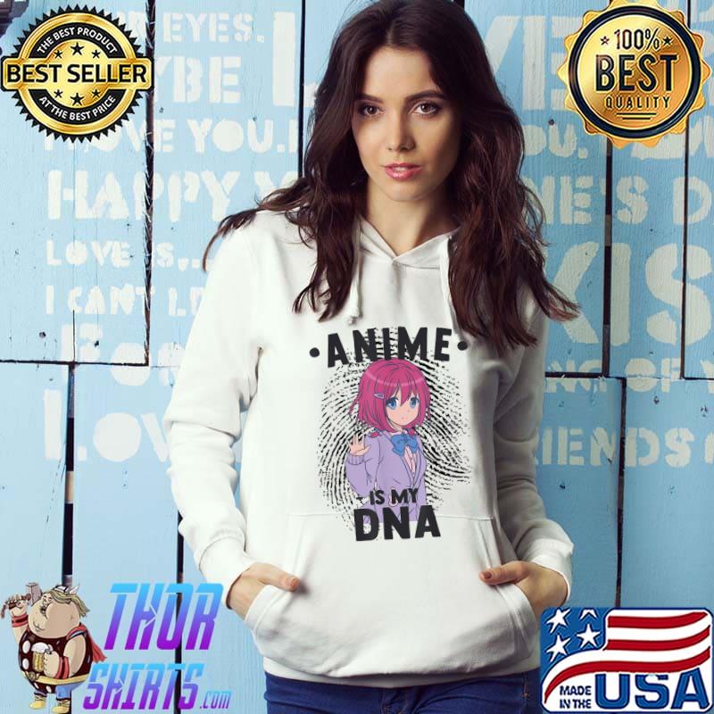 Best Funny Anime Otaku - Anime Is My DNA Fingerprint Japanese T-Shirt