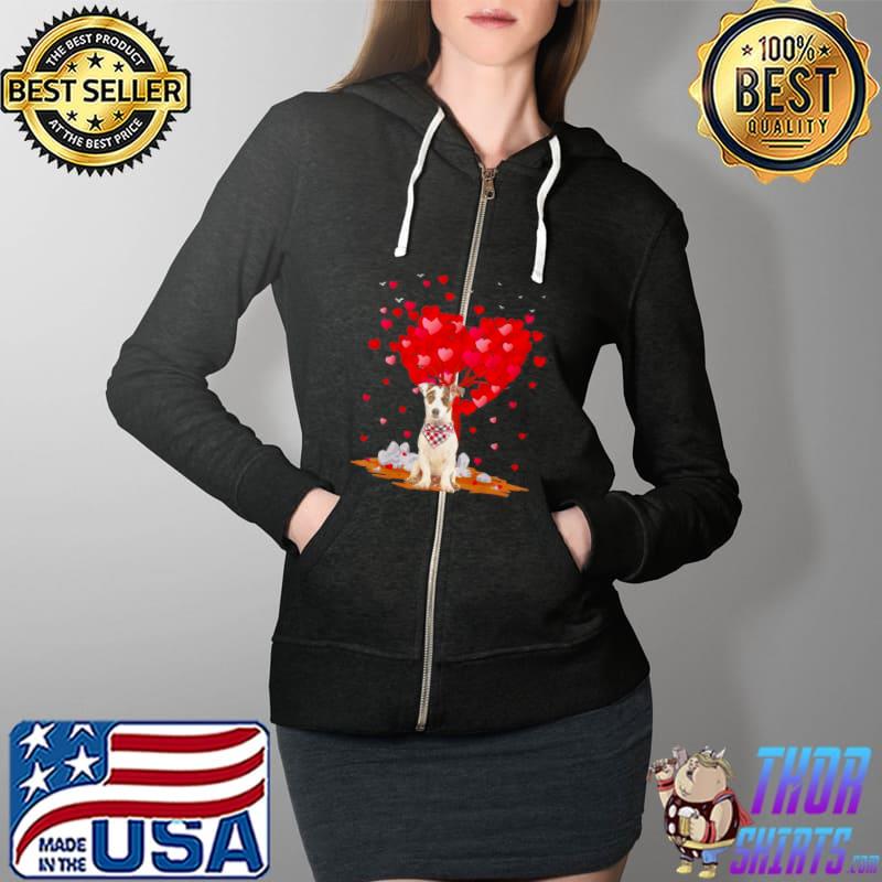 Best heart Shape Jack Russell Terrier Dog Valentine’s Day Shirt Full Zip Hooded