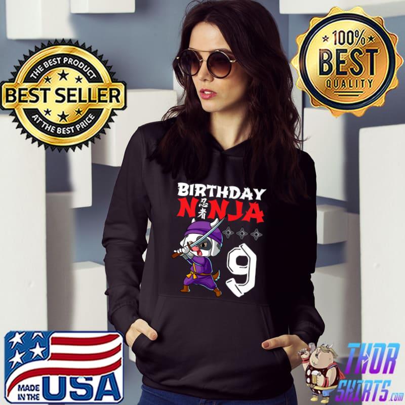 Best Kids 9 Year Old Kawaii Cow Japanese 9th Birthday Ninja Boy Premium T-Shirt